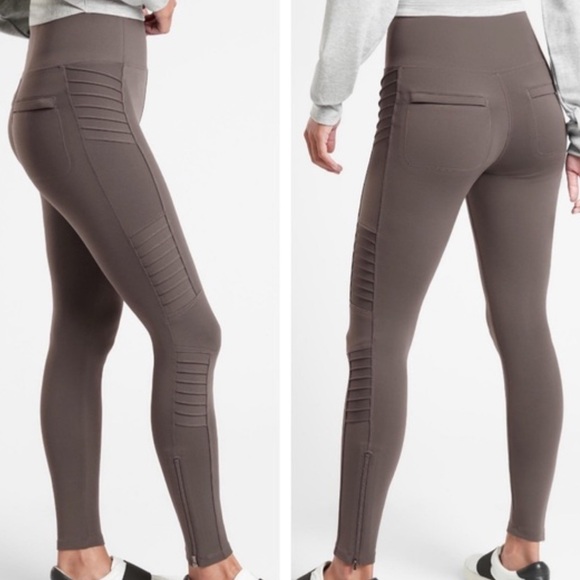 Athleta Pants - Athleta Delancey Moto Tight in Brown